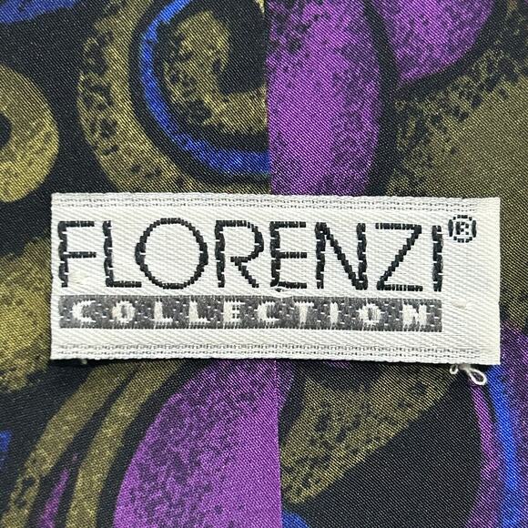 Blue, Green, and Purple Abstract Tie - Picture 5 of 5